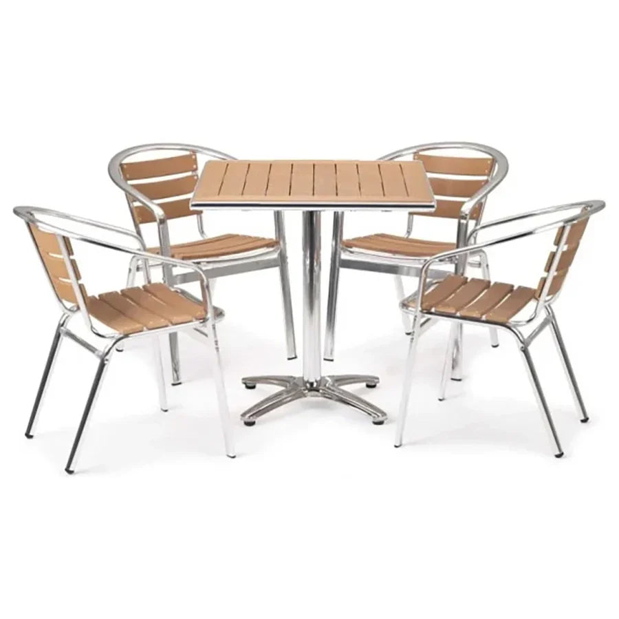 Paulo Cafe Table and 4 Armchairs