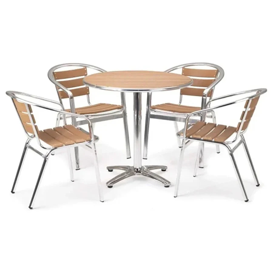 Paulo Cafe Table and 4 Armchairs