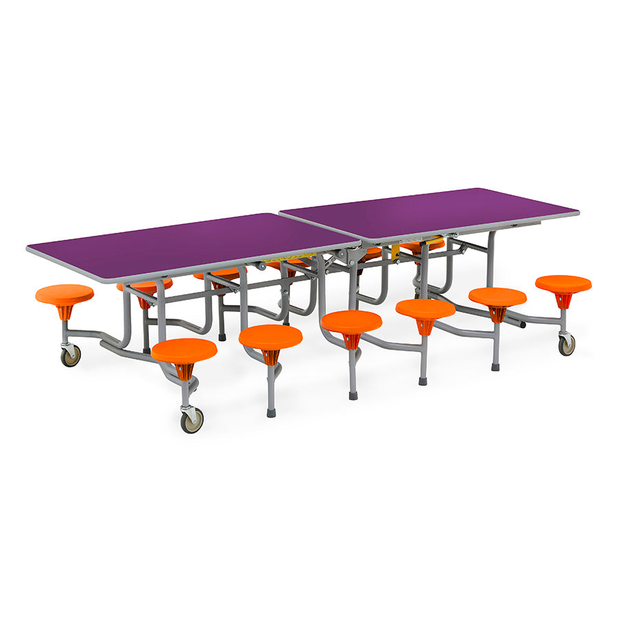 Rectangular Mobile Folding Dining Unit 12 Seats