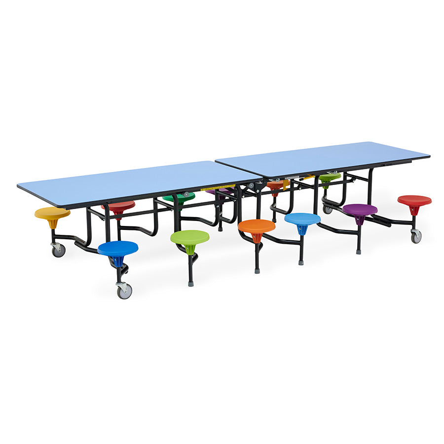 Rectangular Mobile Folding Dining Unit 12 Seats