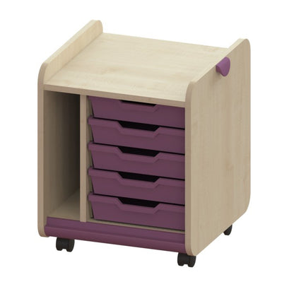 Trudy Mobile Small Pull-Out Classroom Storage Tray Unit