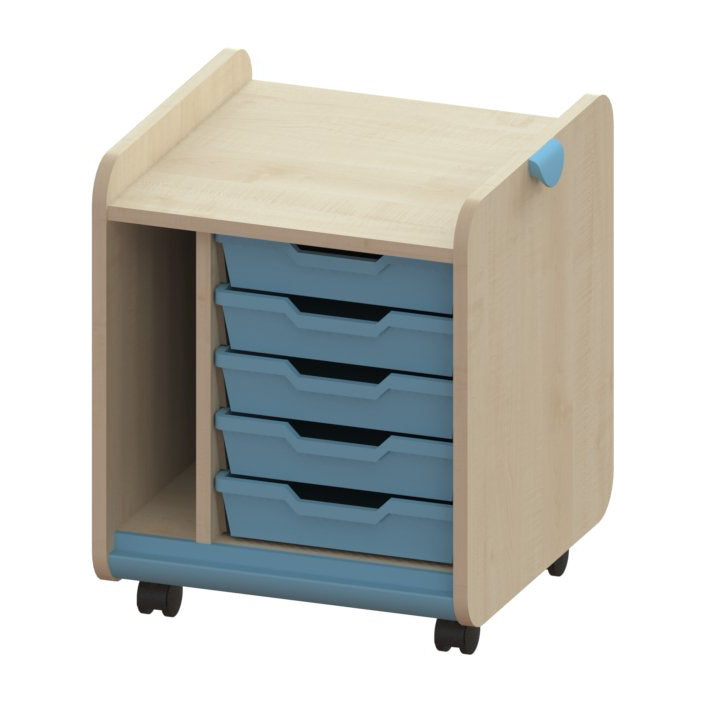 Trudy Mobile Small Pull-Out Classroom Storage Tray Unit