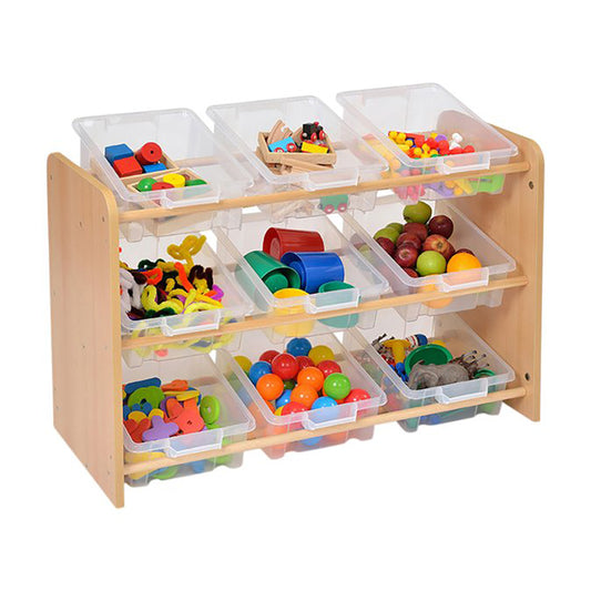 Rs Classroom Tidy With 9 Clear Or Coloured Plastic Trays