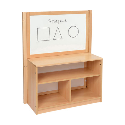 RS Open Bookcase With Insert Panel & Drywipe /Mirror Divider