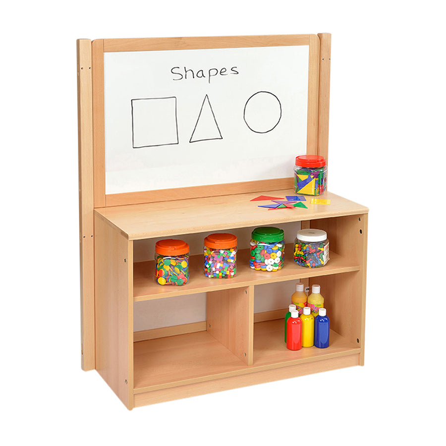 RS Open Bookcase With Insert Panel & Drywipe /Mirror Divider