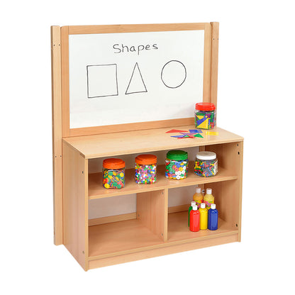 RS Open Bookcase With Insert Panel & Drywipe /Mirror Divider