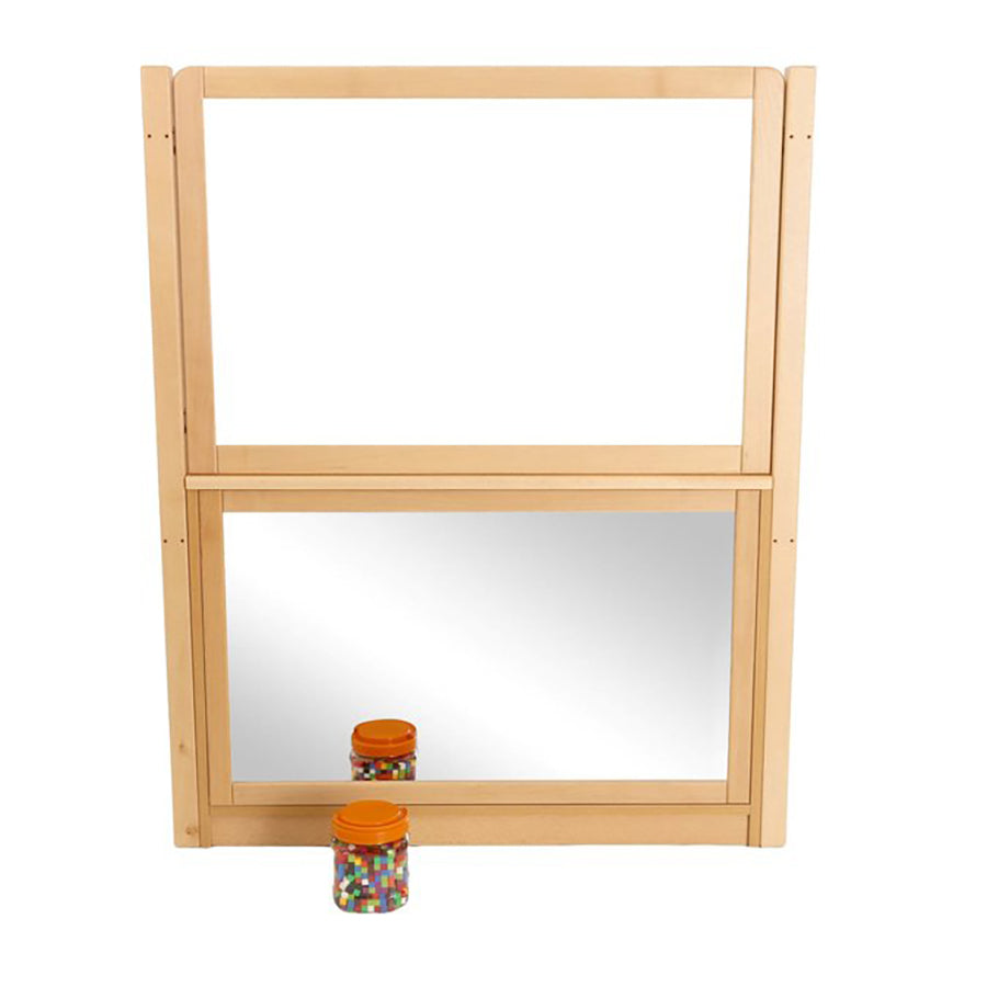 RS Open Bookcase With Insert Panel & Drywipe /Mirror Divider