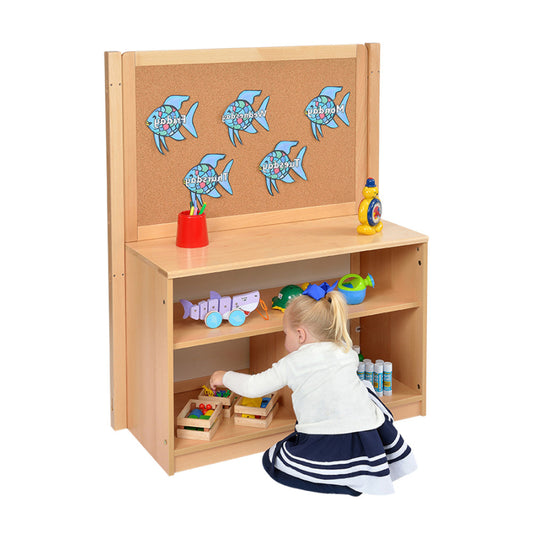 RS Open Bookcase With Insert Panel & Cork Divider