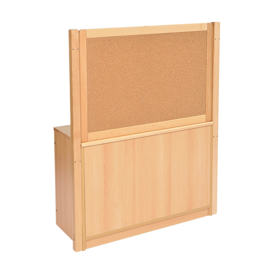 RS Open Bookcase With Solid Back & Cork Divider