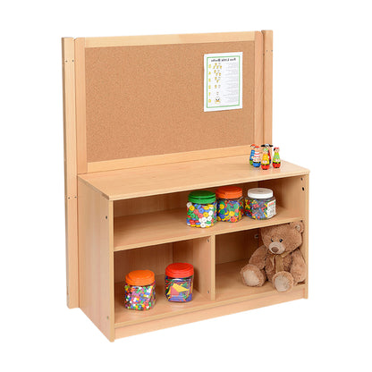 RS Open Bookcase With Solid Back & Cork Divider