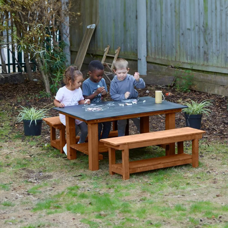 Chalkboard Table And Bench Set