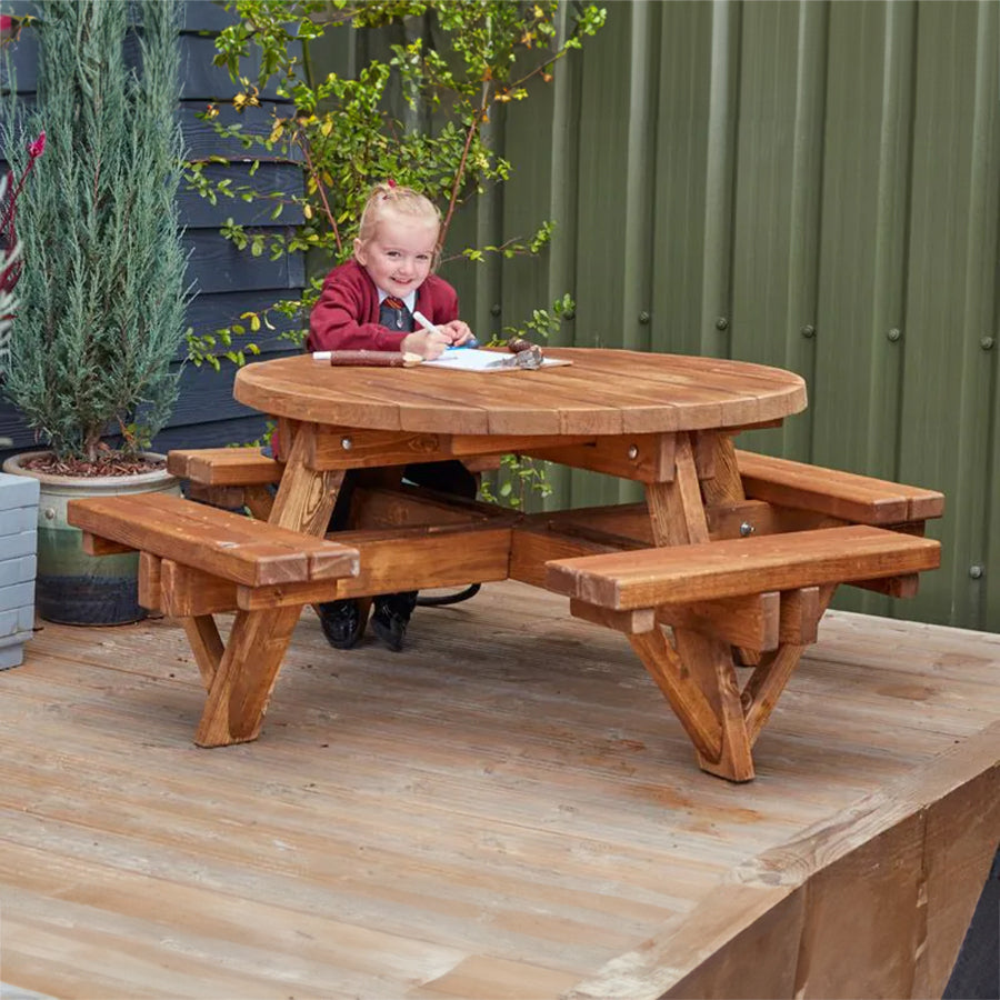 Round Picnic Bench for 8