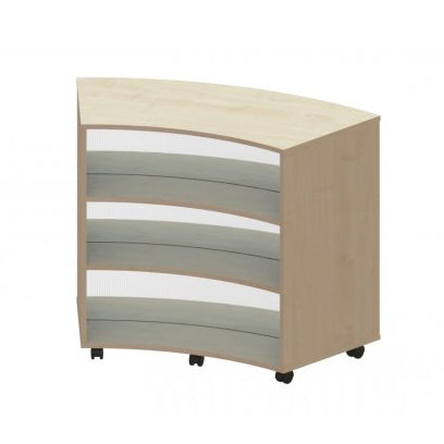 Trudy Curved Mobile Double Sided Library Bay