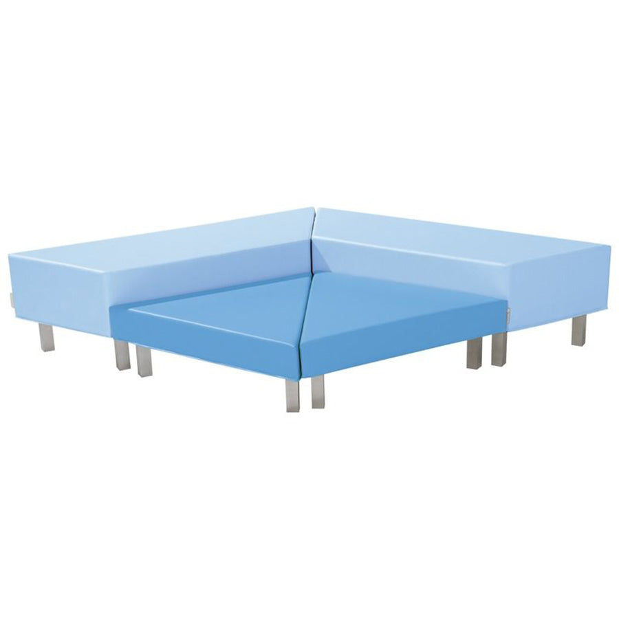 Wesco Delta Small Corner Kit With Metal Legs Modular seating Blue