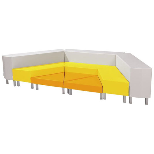 Wesco Delta Large Agora Kit With Metal Legs modular seating orange