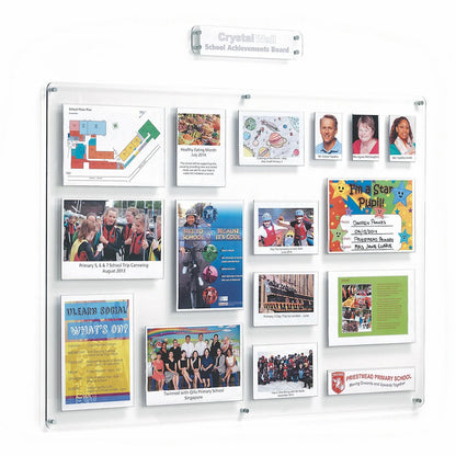 Crystal Wall School Achievements Board