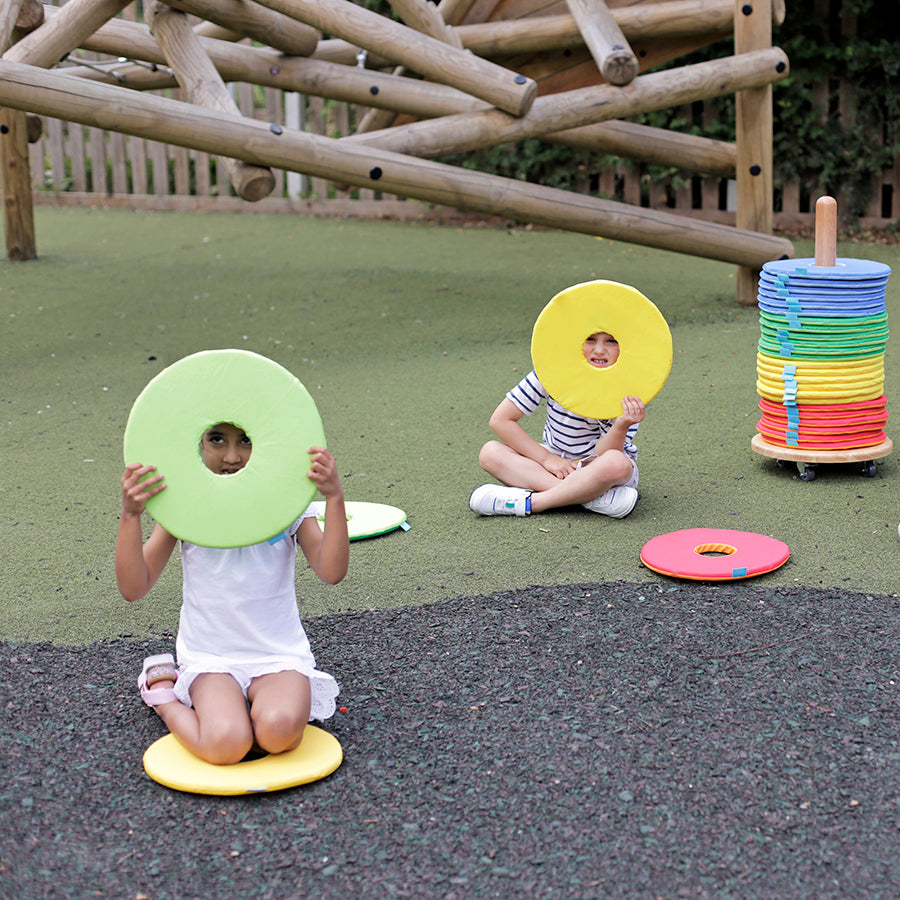 Rainbow™ Circular Mats Pack of 32 & Donut™ Trolley