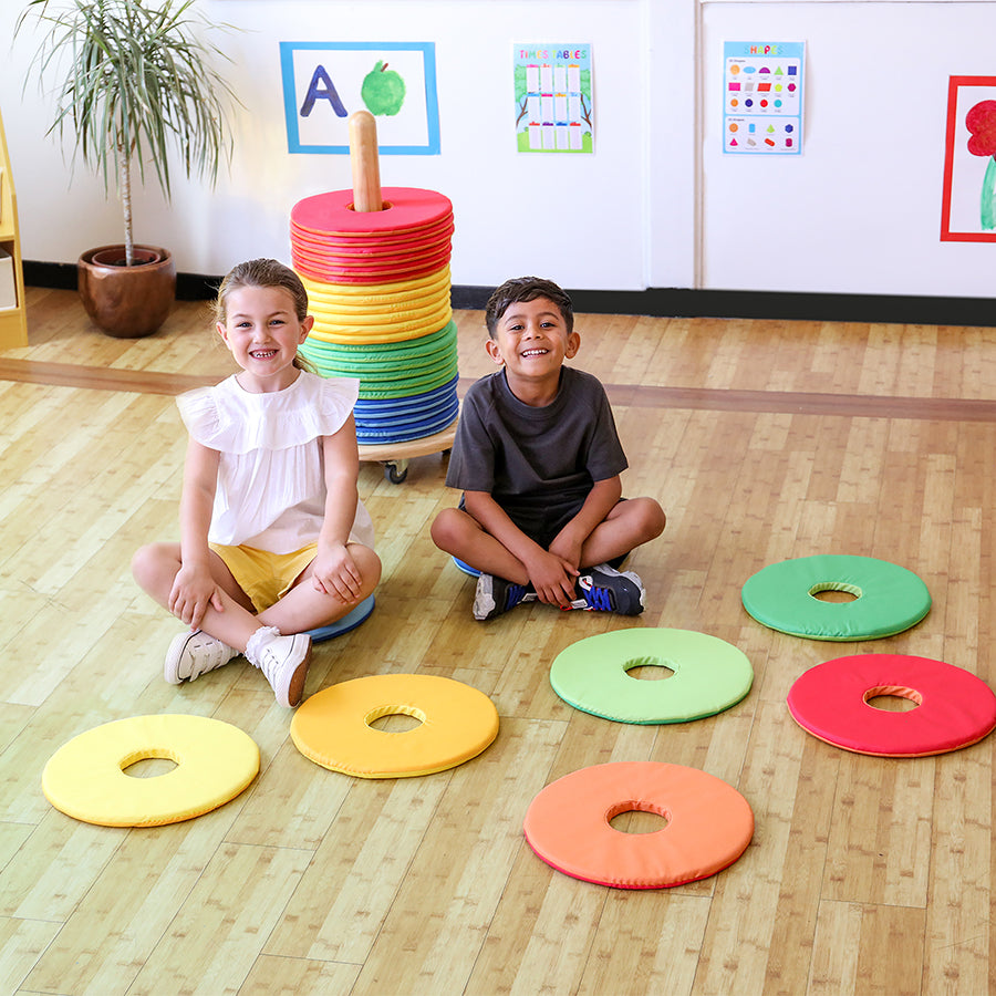 Rainbow™ Circular Mats Pack of 32 & Donut™ Trolley