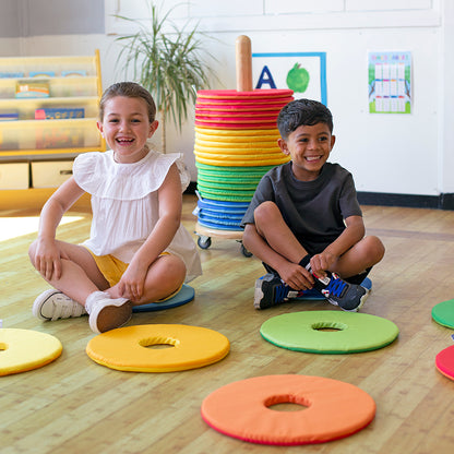 Rainbow™ Circular Mats Pack of 32 & Donut™ Trolley