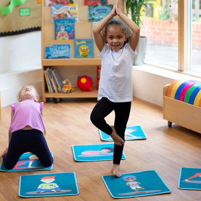 Yoga Position Mini Carpets with Holdall