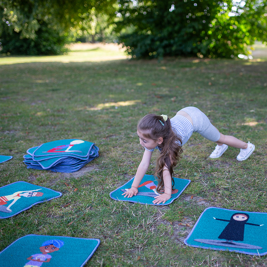 Yoga Position Mini Carpets with Holdall