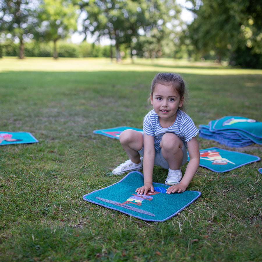 Yoga Position Mini Carpets with Holdall