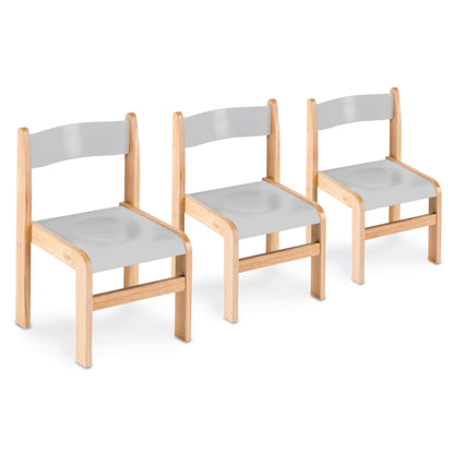 Tuf Class ™ Wooden Chair Grey (Pack of 2)