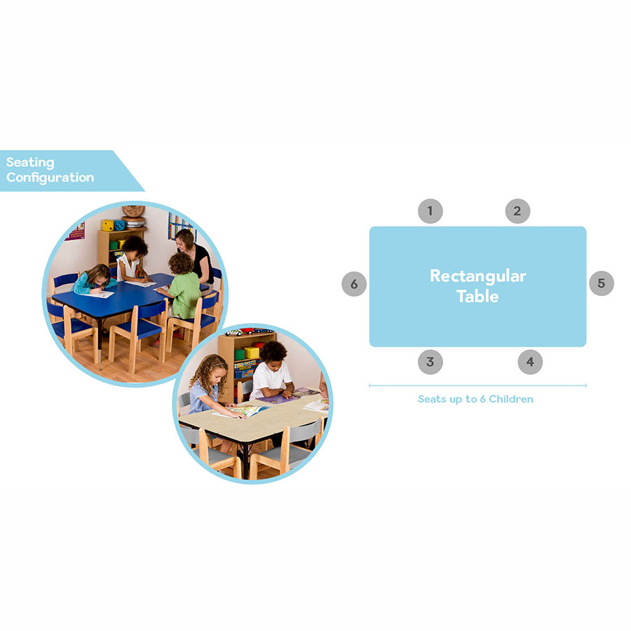 Tuf Top™ Height Adjustable Rectangular Table