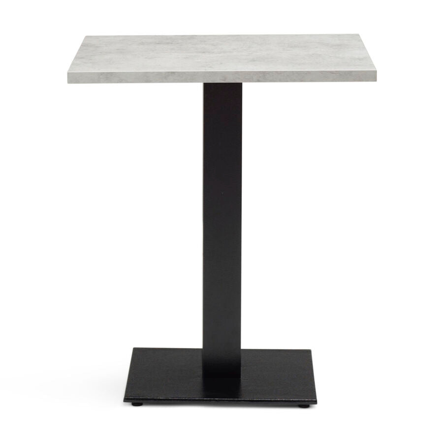 Forza Black Cast Metal Dining Base with 700mm Square or Round MFC Top