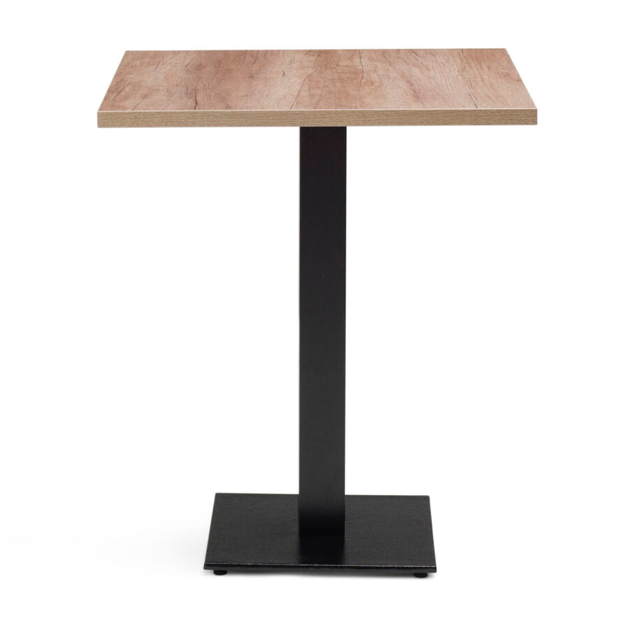 Forza Black Cast Metal Dining Base with 700mm Square or Round MFC Top