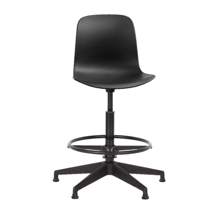 Flux Task Stool Traffic Black Front view