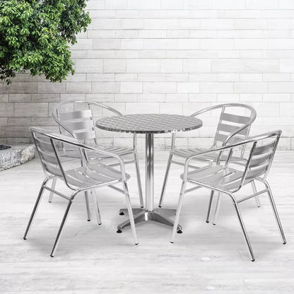 Rio Circular Pedestal Table + 4 Armchairs