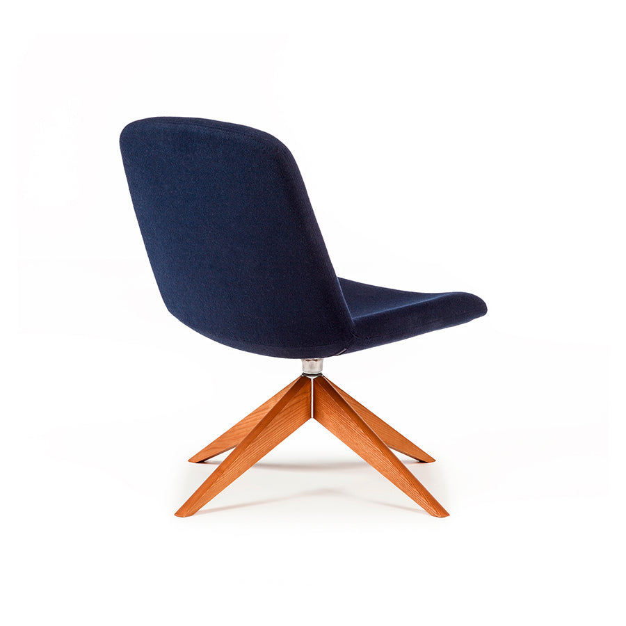 Herbie Lounge Chair with Solid Ash Pyramid Base