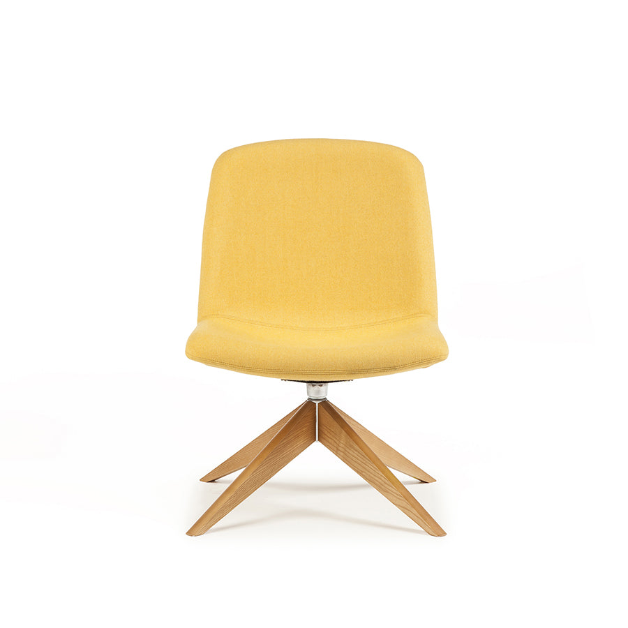 Herbie Lounge Chair with Solid Ash Pyramid Base