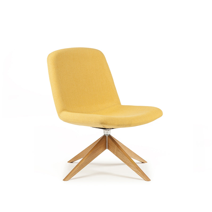 Herbie Lounge Chair with Solid Ash Pyramid Base