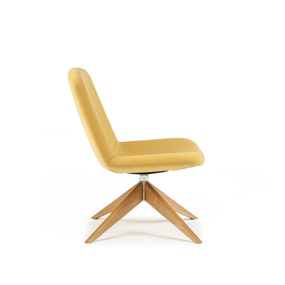 Herbie Lounge Chair with Solid Ash Pyramid Base