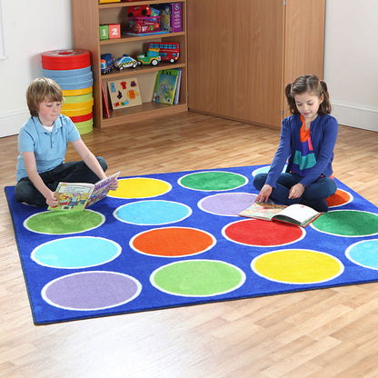 Rainbow™ Circles Placement Carpet 2x2M