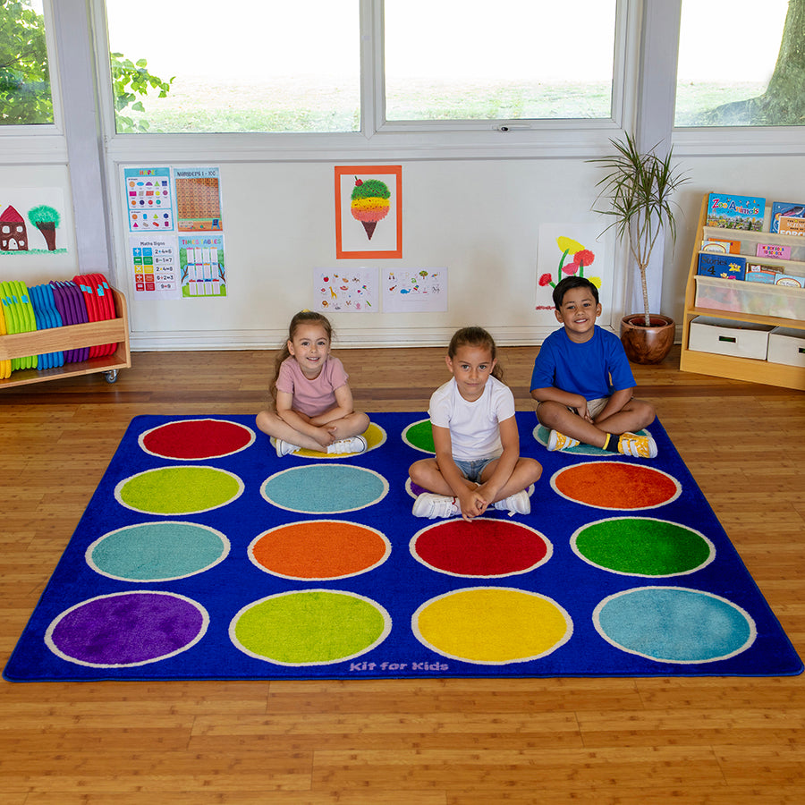 Rainbow™ Circles Placement Carpet 2x2M