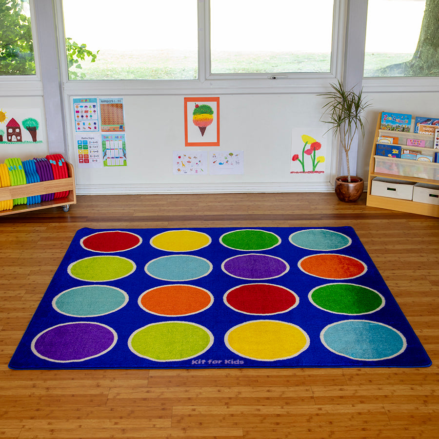 Rainbow™ Circles Placement Carpet 2x2M