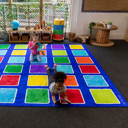 Rainbow™ Squares Large Placement Carpet 3x3M