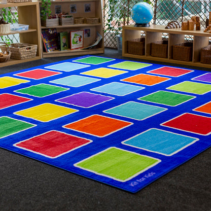 Rainbow™ Squares Large Placement Carpet 3x3M