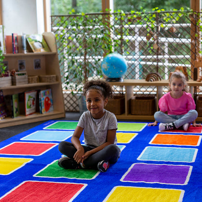 Rainbow™ Squares Large Placement Carpet 3x3M