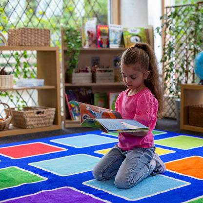 Rainbow™ Squares Large Placement Carpet 3x3M