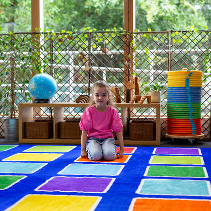 Rainbow™ Squares Large Placement Carpet 3x3M