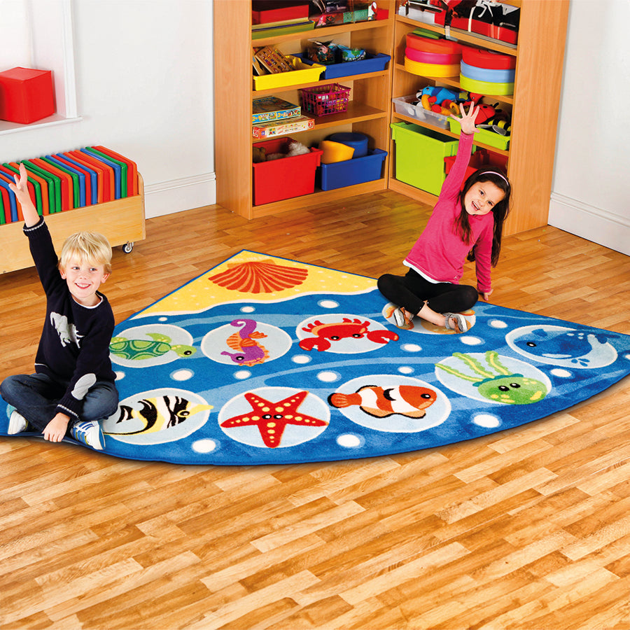 Under The Sea Corner Placement Carpet