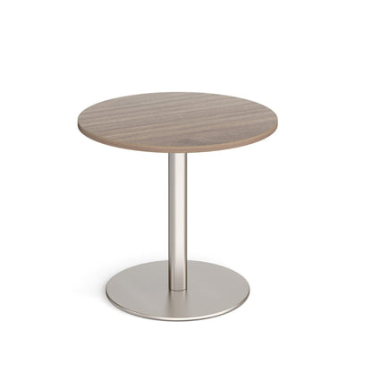 Circular Table With Stainless Steel Flat Radial Base H750Mm