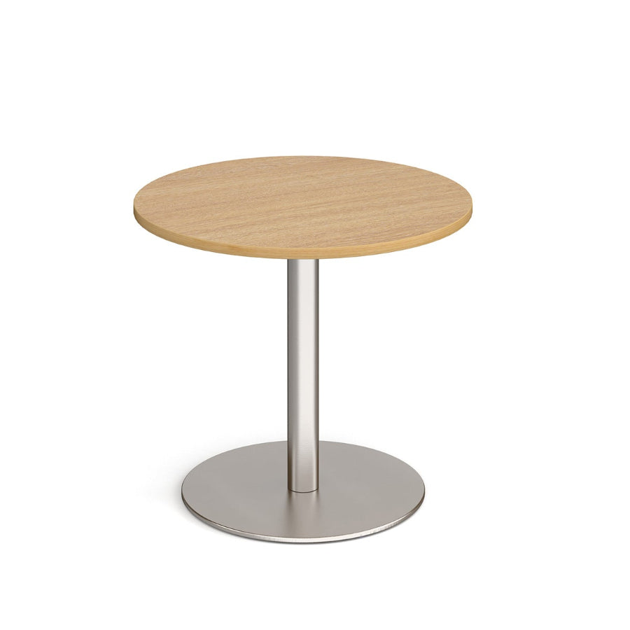 Circular Table With Stainless Steel Flat Radial Base H750Mm