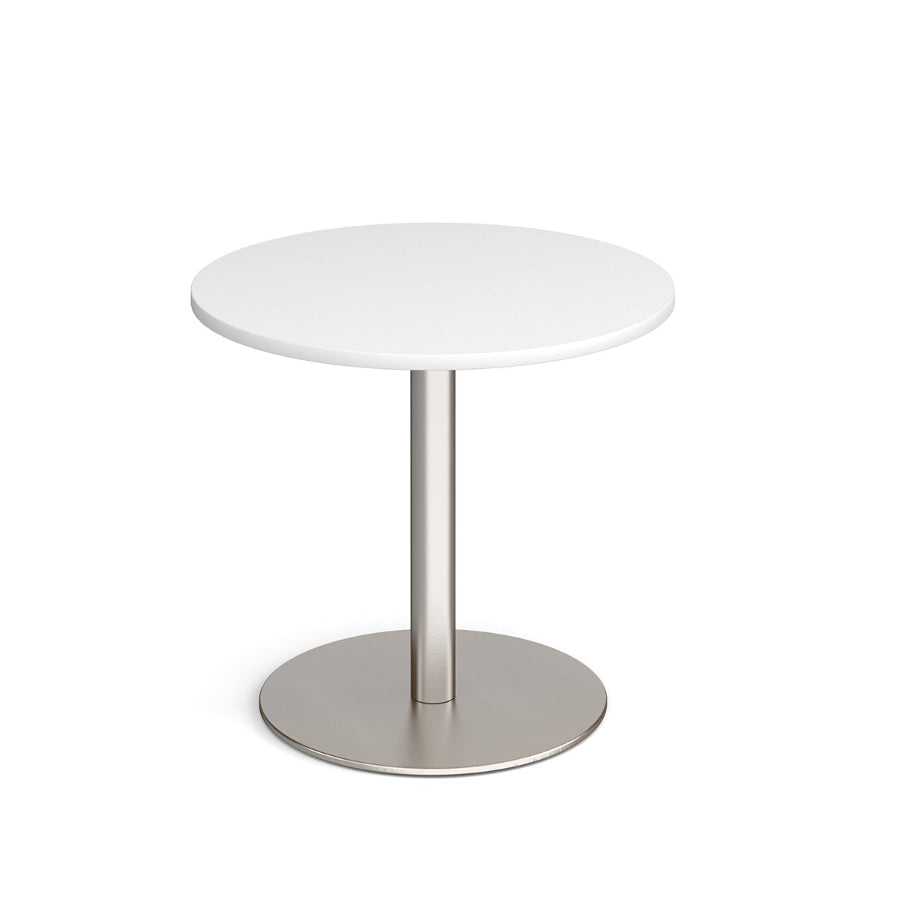 Circular Table With Stainless Steel Flat Radial Base H750Mm