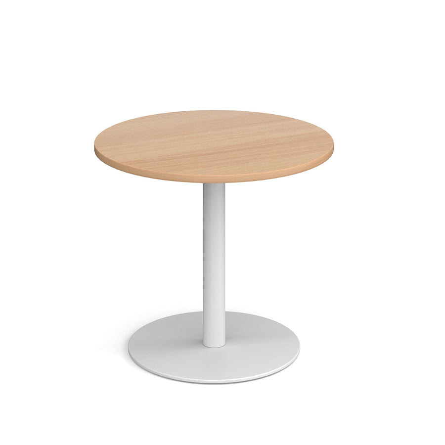 Circular Table With White Flat Radial Base H750Mm