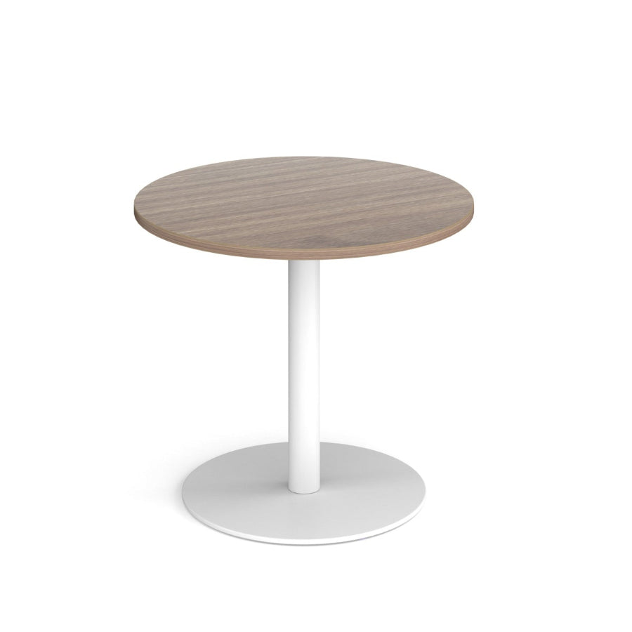 Circular Table With White Flat Radial Base H750Mm